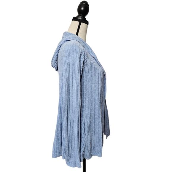 Barefoot Dreams Namaste Cozychic Ultra Lite Ribbed Hooded Cardigan - Picture 7 of 9